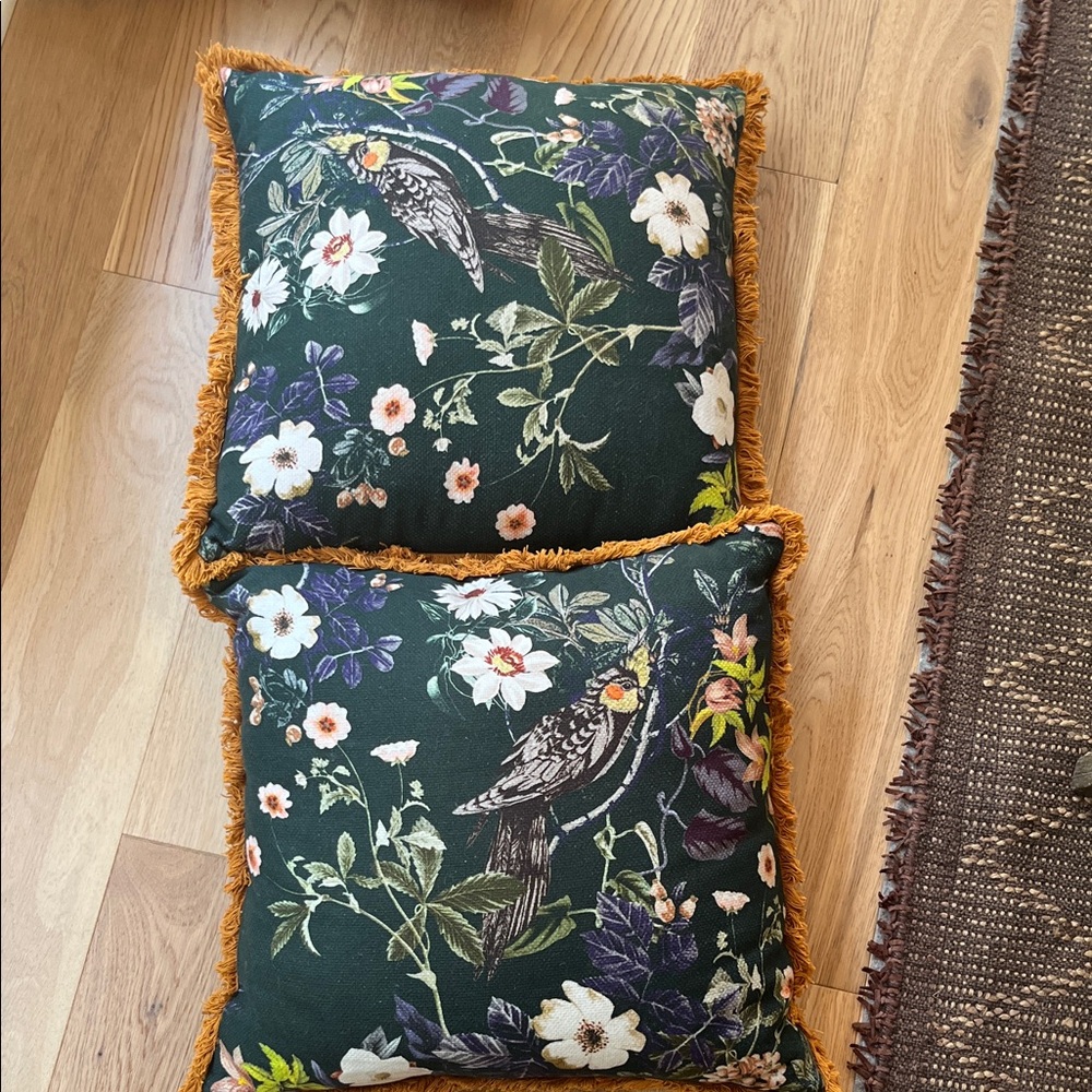Anthropologie Pillows 18”x18” with insert. 2 available